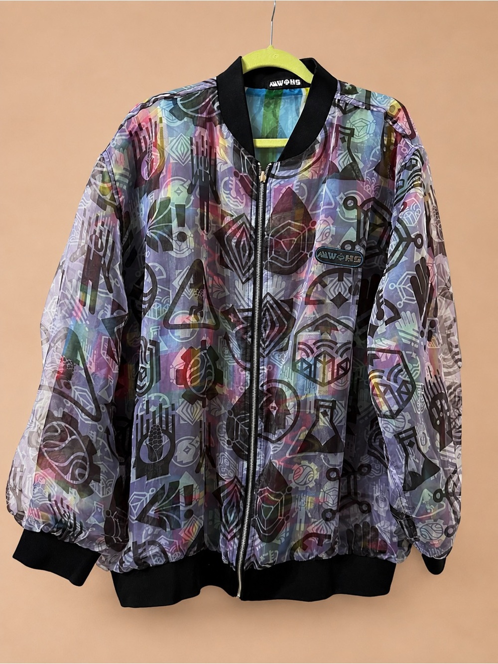 MEOW WOLF Multicolor Sheer Bomber Jacket - Women's - Picture 3 of 6